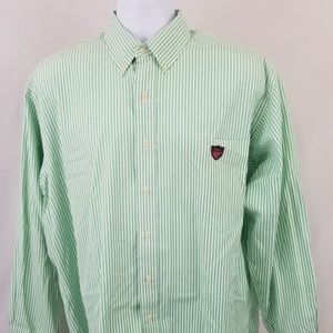 Ralph Lauren Green Button Front Long Sleeve Shirt